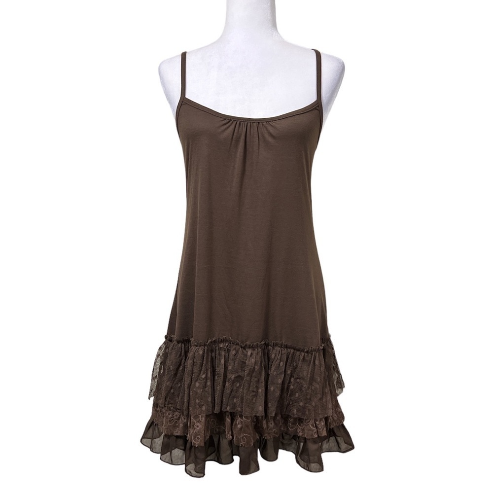 A’REVE Slip Cami Tiered Lace Dress